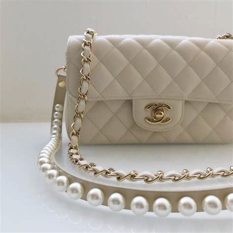 chanel purse pearl strap|chanel pink ref bag.